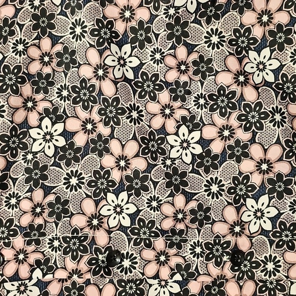 NWOT Mens Silver Stone Gothic Floral Modern Fit Long Sleeve Button Down Shirt M - Picture 3 of 6